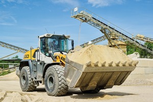  Im Bild einer der neuen L&nbsp;580 XPower® im Kieswerk nahe Geilenkirchen # The image shows one of the new L&nbsp;580 XPower® units in the gravel plant near Geilenkirchen 