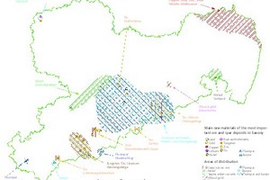  Ausgewählte Vorkommen von Erzen und Spaten im Freistaat Sachsen • Selected deposits of ores and spars in the Free State of Saxony 