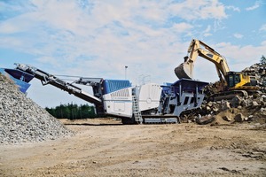  1	Die neue mobile Backenbrechanlage MOBICAT MC 120 Z PRO ist speziell für den Einsatz im Steinbruch konstruiertThe new mobile jaw crusher MOBICAT MC 120 Z PRO is specially designed for use in a quarry 