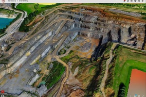  5	3D-Ansicht des Steinbruchs • 3D view of a quarry 