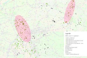  2	Insbesondere in der Region am Niederrhein und an der Weser ist die weitere Gewinnung von Rohstoffen gefährdet. Die Werke sind von Schließungen bedroht Further extraction of raw materials is at risk, especially in the Lower Rhine region and on the Weser. The facilities are under threat of closure 