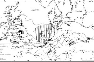  1 Verbreitung des Oberkarbons und Lage der Steinkohlenreviere [29, S. 122]The extent of the Upper Carboniferous and location of hard-coal fields [29, p. 122] 