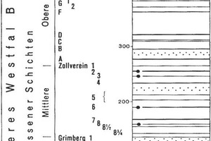  <div class="bildtext">12d Stratigraphie und Flöze [16, S. 121] # Stratigraphy and seams [16, p. 121] </div> 