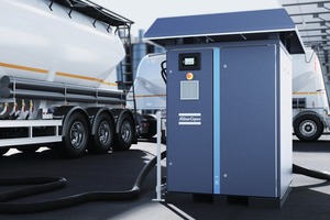  Die neuen ZE-3-S-Niederdruckkompressoren von Atlas Copco eignen sich zum Entladen von Schüttgut aus Lkw-Tanks sowie andere FörderzweckeAtlas Copco’s new ZE 3 S low-pressure compressors are suitable for unloading bulk materials from truck tanks and for other conveyor applications 