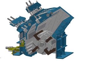  5 Brechraum von thyssenkrupp Prallbrechern • Crushing chamber of thyssenkrupp impact crushers 