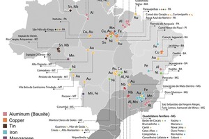  3 Minenkarte für Brasilien • Map of Brazilian mines 