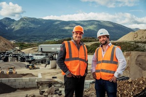  3 CEO Jérôme Pélichet (links) und Marc Sopransi, Business Development Manager, CDE am Standort Chauvilly • CEO Jérôme Pélichet (left) and Marc Sopransi, Business Development Manager at CDE at the Chauvilly site 