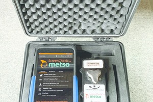  <div class="bildtext">1 A ScreenCheck<sup>®</sup> tester is included in the luggage of every Metso service technician </div> 