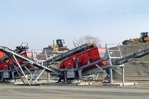  SMR semi-mobile crusher with two screens 