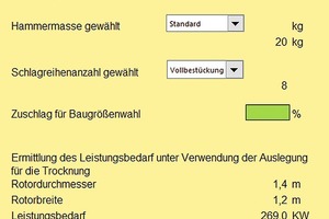  3 Fall 2 – Die Zerkleinerung bestimmt die Baugröße 