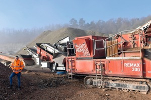  2 Das raupenmobile Haldenband vom Typ Moerschen MF20/90K bringt die gewünschte zusätzliche Reichweite bei der Aufhaldung im Alltagsbetrieb 