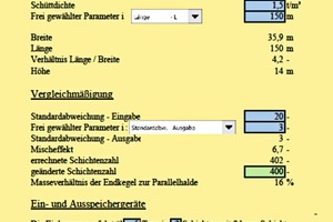  6 Calculation of the design of a blending bed  