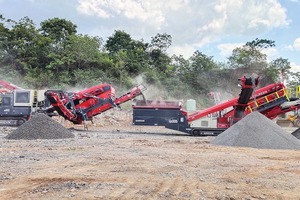  1 Der Sandvik QI442 HS und ein QA335 Doppelsieb als ideale Kombination für die vielfältigen Anforderungen von Hunan Yan Run Construction Engineering  