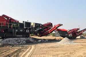  3 Seit der Inbetriebnahme hat die Sandvik-Brecher- und Siebkombination durchgängig mit einer Leistung von 250&nbsp;t/h gearbeitet  