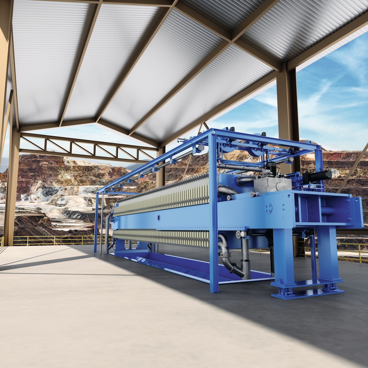 Heavyduty filter press for mining concentrates and tailings Mineral