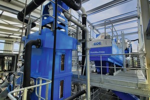  2 RotoMax, part of the AggMax (right) and CFCU EvoWash (left) systems process highly variable feed material into high-value materials for a variety of applications 