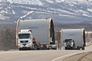  2 Transport of the two grinding plants for gold ore processing in Siberia 