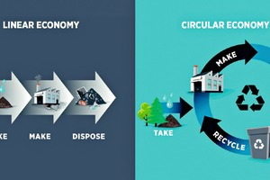  1 Der Übergang von einer linearen Wirtschaft, die auf dem Grundsatz Entnehmen-Produzieren-Wegwerfen basiert, zur Kreislaufwirtschaft, erfordert vielfältige Maßnahmen  
