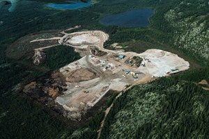  5 Aerial view of Cheetah Resources’ Nechalacho Rare Earth Mine in the North West Territories. A TOMRA XRT sensor-based sorter is used here as a single step to beneficiate the bastnaesite ore  