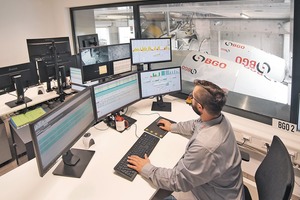  <div class="bildtext">The fully independent design of the two BGO mixing lines also includes the two separate service terminals of the Dorner control systems with permanent video monitoring of the neuralgic system components and areas</div> 