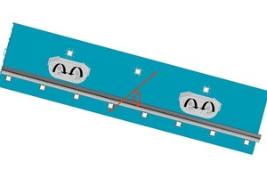  9 Angle of throw during linear-mode vibration 