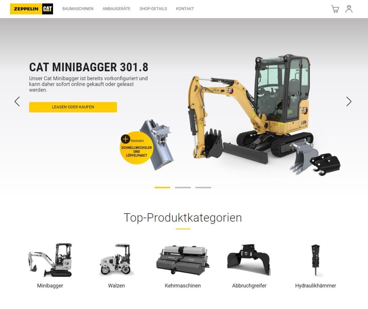 Neuer Zeppelin Cat Shop bietet Kunden digitale und schnelle