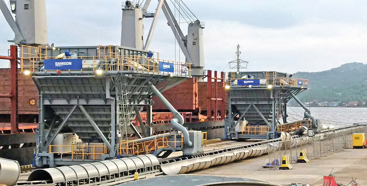 Ship unloading with the SAMSON Eco Hopper Mineral Processing