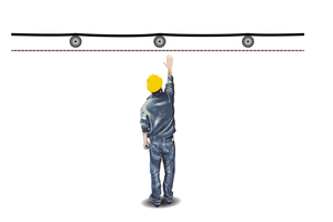  1	Height prevents a worker from reaching hazardous areas 