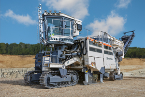  1	The Wirtgen 280 SM(i) is a high-performance surface miner for reliable, selective extraction of primary resources by direct loading, sidecasting or cut-to-ground 