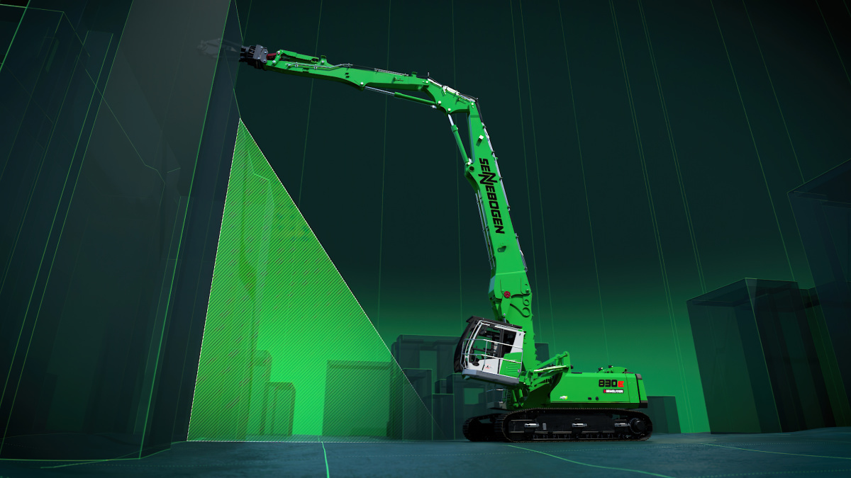Multifunctional SENNEBOGEN 830 Demolition machine with two new