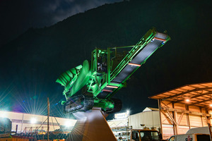  First worldwide tracked mounted fully hydraulic stone-crushing plant, constructed 1982 