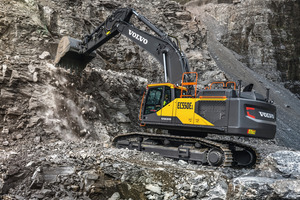  3	The Volvo CE crawler excavator EC550E will soon be demonstrating at steinexpo that it can easily keep up with the big guys 