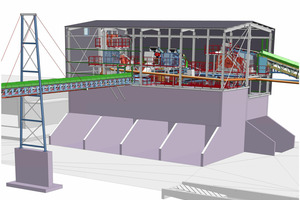  3D-Modell der Waschanlage 