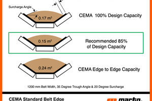  3	CEMA standard belt edge distance recommendations 