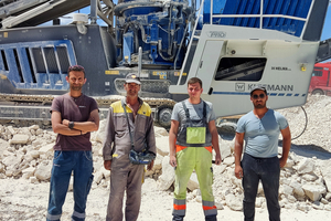  3	The team from the construction company carrying out the work appreciates the fast hands-on service from Kleemann and the local Wirtgen Group dealer 
