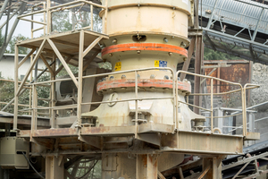  2	The new Metso Nordberg GP300S cone crusher for the 2nd crushing stage 