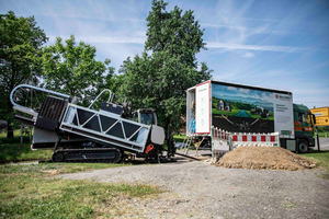  3 	Der Mudcleaner Truck ist als Gesamtzugkonzept von Lkw und Bohranlage konzipiert – für mehr Nachhaltigkeit bei HDD- und Geothermie-Bohrungen 