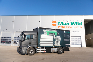  1 	Inhouse-Innovation von Max Wild: der Mudcleaner Truck zur Aufbereitung von Bohrschlämmen aus dem HDD-Verfahren und Geothermie-Bohrungen 