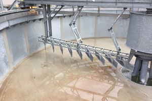  5	Removal of the elutriable components and clay particles from the process water via the new thickener 