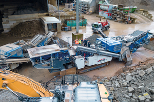  2	The MOBIREX MR 130i PRO mobile impact crusher processes recyclable resources such as concrete demolition material and mixed rubble to produce mineral aggregates for R concrete 