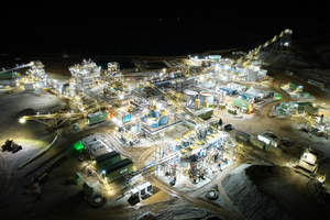 Mt. Marion production plant at night  