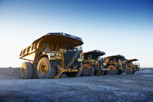  5	Dumper trucks in a coal mine 