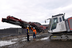  3	Sandvik Pantera DP1100i fitted with the CT67 in the MHI quarry 
