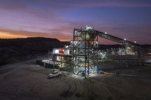  1 	Blick auf die Karowe-Mine in Botswana 
