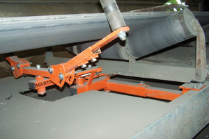  8 	Multi-pivot belt trainers use a torque-multiplying system to improve belt path correction 