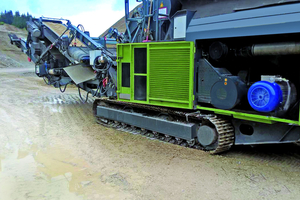  3	The generators from KW, here installed in a mobile crushing plant, are built to protection class&nbsp;IP67 and are therefore protected against dust, water and vibrations 