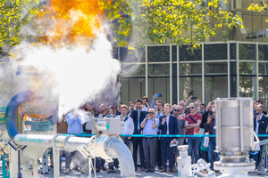  Live Explosions during POWTECH 2023 with visitors watching  