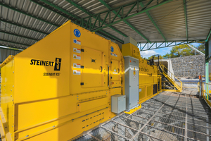  1 	STEINERT KSS | XT CLI entfernt Schiefer frühzeitig (5&nbsp;bis&nbsp;20&nbsp;% des ROM) vor der Schwimm-Sink-Separation (DMS) 