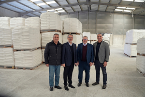  	Storage hall for ground calcium carbonate at the Jordan Minerals plant in Amman 