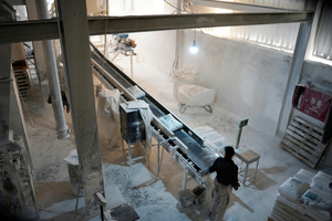  	Top view of the production line 